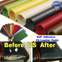 Car Seat Leather Repair Patch Breathable Perforated 50X60cm Upholstery PU  Leather Car Bags DIY Crafts Self-Adhesive Sofa Patch