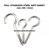 Skrup Gantung Buka Stainless Steel Kandang Burung Sekrup Tanda Tanya