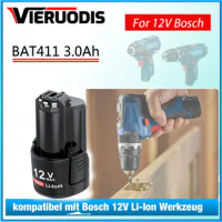 12V For Bosch 3000mAh BAT411 Replacement Battery for BOSCH BAT412A BAT413A D-70745GOP 2607336013 2607336014 PS20-2