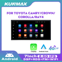 2 Din 2.5D Screen Android Universal Car Radio Multimedia Video Player Stereo For Toyota CAMRY CROWN COROLLA RAV4 HIACE Carplay