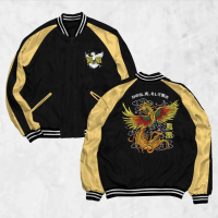 Fortklass Jaket Sukajan PHOENIX Motif Pria Wanita Distro Unisex