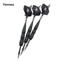 Yernea New Darts 3Pcs Black Steel Pointed Darts 20g Standard Indoor Sports Entertainment Darts Games Aluminium Shafts Flight