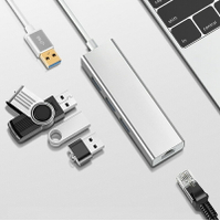 USB轉換器中柏EZpad 5SE擴展外置千兆網卡HUB分線器讀卡器讀取U盤鍵盤鼠標
