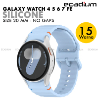 Silikon Silicone Wavy Pattern Strap No Gaps For Samsung Galaxy Watch 4 5 6 7 FE 40 mm 44 mm 4 Classi