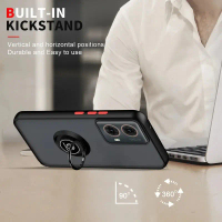 Armor Matte Phone Case For Motorola Moto G86 G56 5G Edge 60 Pro Ring Holder Shockproof Cove For Moto