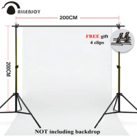 Allenjoy 2X2M/6.5*6.5ft photography backdrop stand kit background support system for photo video studio props + carry bag