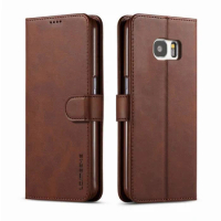 For Samsung Galaxy S7 Case Flip Magnetic Phone Case On Samsung S7 Edge Case Leather Vintage Wallet Case For Samsung S 7 S7 Cover