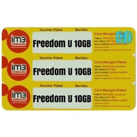 Voucher Indosat Freedom U 10GB