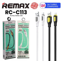 สายชาร์จเร็ว Remax 3A ป้องกันการงอ รองรับชาร์จเร็ว สายข้อมูล USB สำหรับ Micro, iPhone และ Type C