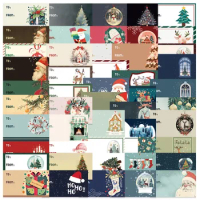 10/60pc Celebrate Christmas Sticker Adhesive Labels Envelope Seal Thank You Sticker To From Gift Name Tags Xmas Party Decoration