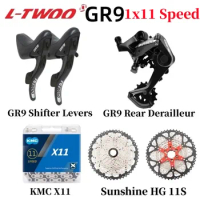 LTWOO GR9 1x11 Speed Road Bike Groupset 11v Rear Derailleur Sunshine 11-36/40/42/46/50T Cassette X11 Chain Road Bicycle Part