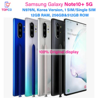Samsung Galaxy Note10+ 5G Plus N976N 256GB /512GB Exynos 9825 Octa Core 6.8" Dual 16MP&amp;Dual 12MP 12GB RAM Original Cell Phone