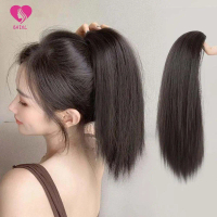 Tóc Giả Đuôi Ngựa Tổng Hợp, BAXL, Kiểu Thẳng Và Dài, Sợi Tóc, Chịu Nhiệt, Màu Nâu, Kẹp Càng Cua, Dàn