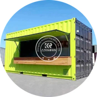 Modified Restaurant Coffee Shop Steel Structure Building Bar Prefabricated 20ft 40ft Container House