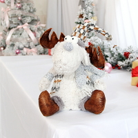 圣誕節日裝飾品麋鹿娃娃雪人玩偶套裝北歐創意臥室桌面擺件小禮物