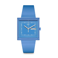 Swatch WHAT IF…SKY? 生物陶瓷 方形錶 水藍 男錶 女錶 手錶 瑞士錶 錶