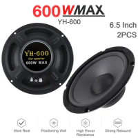 2pcs 6.5 Inch Subwoofer Car Speakers 2-Way 600W Auto Door Audio Music Stereo Full Range Frequency Automotive Speakers