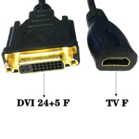 HDMI Compatible To DVI 24+5 Male Female Adapter Cable 1080P Bidirectional Adapter/Port High-Definition Adapter Cable 0.3 Meters