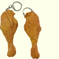 Gantungan Kunci Paha Ayam Goreng #unik #lucu #kuliner #aksesori #handmade - Model Keychain Paha Ayam