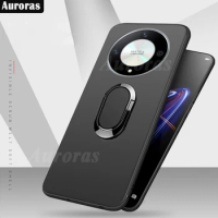 Auroras For Honor Magic6 Lite 5G Case With Magnetic Ring Ultra-Thin Matte Silicone Shell For Honor Magic 5 Lite X9B X9A Cover
