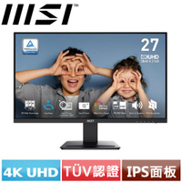 MSI微星 27型 PRO MP273U 4K 商用顯示器