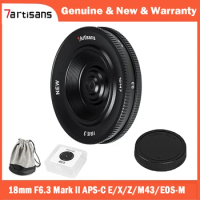7artisans 18mm F6.3 Mark II Ultra-thin APS-C Manual Prime Lens for Sony E Fujifilm FX Nikon Z Panasonic Olympus M4/3 Canon EF-M