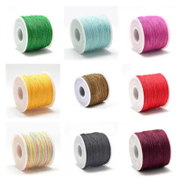 13 Colors 120m/roll 0.4~0.5mm Polyester Cords Thread Macrame Cords Ropes Polyester Cord for DIY Jewelry Making