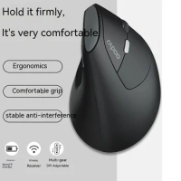 Rapoo Mv20 Vertical Wireless Mouse Mute Right Hand Ergonomic Battery Mouse Office Dedicated To Send Friends Christmas Gifts