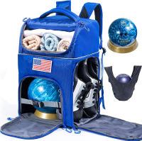 Bowling Ball Backpack for Single Ball with Bowling Ball Cup Stand & Polisher Bag Bowling Ball Bag wi