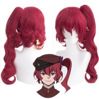 Anime Bungo Stray dogs 4th Teruko Okura cosplay wig red ponytail long hair hunting dogs gasp of the soul girls women accessory