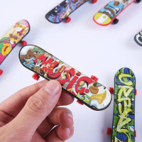 10Pcs Children Skateboard Finger Board Plastic Mini Skate Finger Skateboarding Fingertips Fingerboard Novelty Kids Toy Boy Gifts