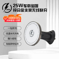 Giá đỡ điện thoại từ tính MagSafe gắn trên xe hơi, bộ sạc không dây 25W phù hợp với sạc nhanh của Ap