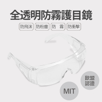 【防疫必備】台灣製造 全透明防霧 防塵 防飛沫 安全護目鏡