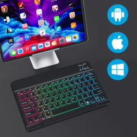 Ipad Keyboard Bluetooth Wireless Keyboard for Tablet Mini Backlit Keyboard Rechargeable Russian Keyboard for ipad pro 12 9 Phone