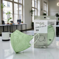 Masker kn95 Mouson 5D 5Ply 50pcs warna pink lady.green nude.dark brown....
