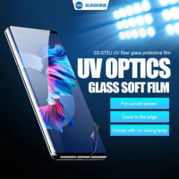 SS-057U\SS-075U\SS-075UE UV Fiber Glass Protective Soft Film for Curved Screen UV with Curing Lamp UV Gaming Frosted Matte