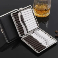 A Box for Smoking, A Man's Portable Cigarette Box, A High-end 20 Pack Creative Metal Cigarette Box, Cigarette Holder