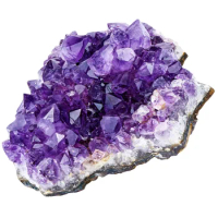 Natural Amethyst Cluster Geode Irregular Purple Quartz Stone Point Wand Energy Healing Mineral Crystal Rock Specimen Room Decor