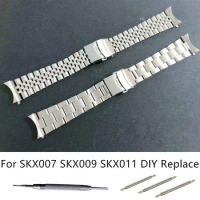 20 mm 22 mm Stainless Steel Watch Band Bracelets Curved end Replacement For Seiko SKX007 SKX009 SKX011 DIY Replace
