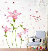 壁貼【橘果設計】香水百合花 DIY組合壁貼 牆貼 壁紙 室內設計 裝潢 無痕壁貼 佈置