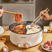 Soup Double Hot Pot Bbq Electric Food Dishes Ramen Electric Chinese Hot Pot Vegetable Grill Household Fondue Chinoise Cookware