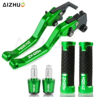Adjustable Brake Clutch Lever &amp; Handlebar Grip Ends handle bar Parts For kawasaki ZX25R ZX 25R ZX25 R ZX-25R 2020-2021