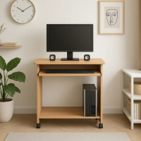 Furniture Direct ECO 7550 Computer Table With Keyboard Tray Meja komputer key lock drawer