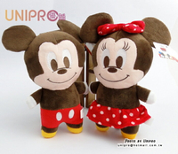 【UNIPRO】迪士尼 米奇 米妮 7吋 絨毛玩偶 造型長抱枕 娃娃 布偶 吊飾