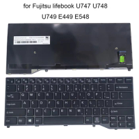 US Thailand backlit keyboard for Fujitsu Lifebook U747 U748 U749 E449 E548 English TI computers keyboards original CP724717-03