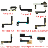 Charging Port Dock Connector Flex Cable Ribbon Plug for Ipad 2,3,4,5, Air1,2 ,7th 10.2, Pro 9.7, 10.5