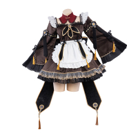 Uwowo ยูวูวู   เทพเจ้าดั้งเดิม cos สาวใช้พัดลมวอลนัท cosplay ชุดคอสเพลย์อนิเมะผู้หญิงครบชุด