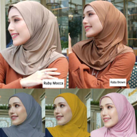 Mandjha Ruby Bergo Hijab Instan Bahan Japanes Yarn By Ivan Gunawan