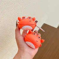 Cute Cartoon Crab Soft Silicone Earphone Protect Cover for Samsung Galaxy Buds Pro/2Pro Headphone Case for Galaxy Buds Live/FE