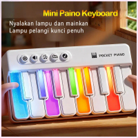 Mini Piano Anak 15 Keys Piano Keyboard Portable Piano Elektronik Mainan Musik Bayi Dengan Lampu